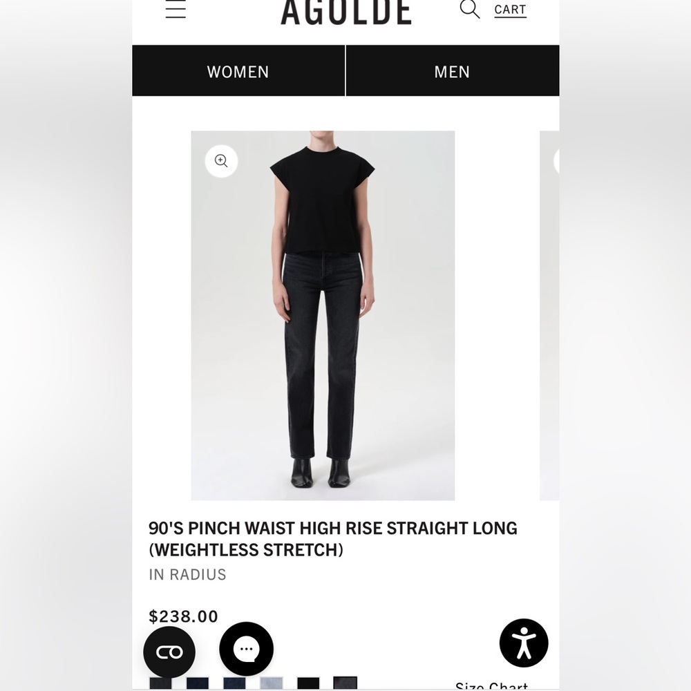 90s Agolde black jeans